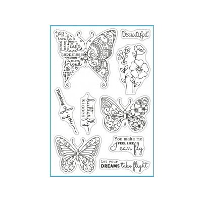 Wiler Gelová razítka silikonová 9ks Motýl – Zboží Dáma