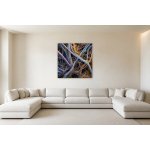 Obraz na plátně – Propletená mikroskopická vlákna 135 × 135 cm – Hledejceny.cz