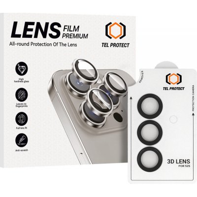 Tel Protect tvrzené sklo 3D Lens na fotoaparát pro Samsung Galaxy S25 Black 137539 – Zboží Živě