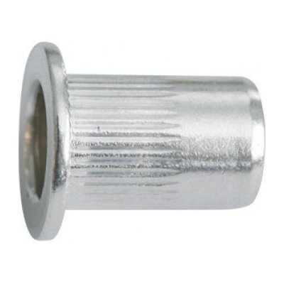 Matice nýtovací M8 PH RT FE (3.1-5.5) ZN matice nýtovací, plochá hlava, rýhované tělo, ocel, zinek – Hledejceny.cz