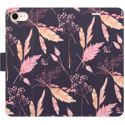 Pouzdro iSaprio Flip s kapsičkami na karty - Ornamental Flowers 02 Apple iPhone 7 / 8 / SE 2020 / SE 2022