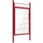PROCITY Venkovní vitrína model 2000 30x A4, červená, včetně sloupků a záhlaví | Zboží Auto