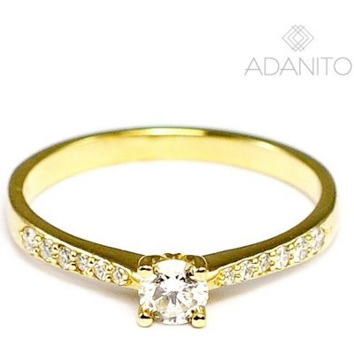 Adanito ZSK771 zlatý briliantový prsten – Zboží Mobilmania