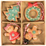 Textilomanie Sada 4 ks vánočních ozdob GINGERBREADS 6 cm – Hledejceny.cz