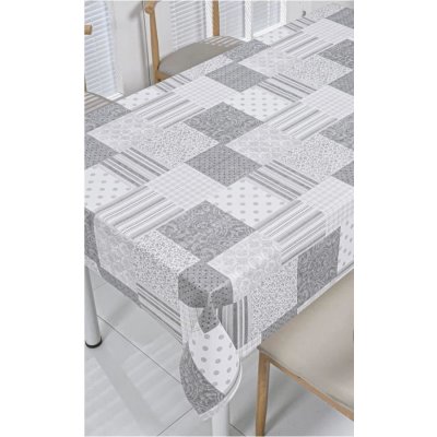 Ubrus PVC 3581562, metráž, 20 m x 140 cm, patchwork šedý, IMPOL TRADE – Hledejceny.cz