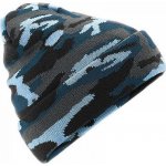 Beechfield zimní maskáčová čepice Camo Cuffed beanie nebesky modrá – Hledejceny.cz