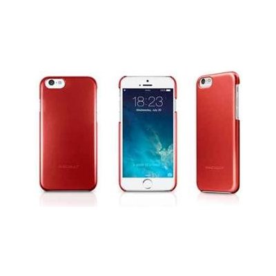 Pouzdro Macally case snap on Apple iPhone 6 6S metalická červené