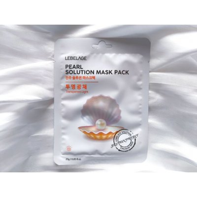 Rozjasňující plátýnková maska s extraktem z Perel - Lebelage Pearl Solution Mask pack – Zboží Mobilmania