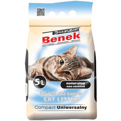 BENEK Super Compact Universal bentonitové pro kočky 5 l