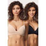 Dorina 2 PACK vyztužených podprsenek Fili Lace béžovočerná – Zbozi.Blesk.cz