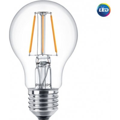 Philips LED žárovka E27 Classic Filament A60 4,3W 40W teplá bílá 2700K LED žárovka E27 4,3W 2700K 230V A60 CL P347168 – Sleviste.cz