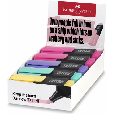 Faber-Castell 154212 Zvýrazňovače Short TXTLNR Pastel B stojánek 10 ks – Hledejceny.cz
