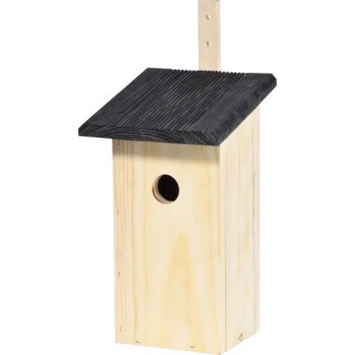 Dobar Green Label Ptačí budka pro ptáky hnízdicí v dutinách dřevěná FSC s antracitovou stříškou 17 x 18 x 40 cm – Sleviste.cz