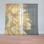 Sablio Záclony Žlutá gerbera: 2ks 150x250cm – Hledejceny.cz