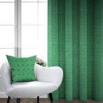 Ervi dekorační závěs s poutky - Čtverečky mint zelený 145x245cm – Hledejceny.cz