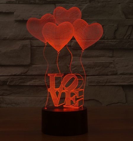 Beling Dětská lampa Love 7 barevná S1140