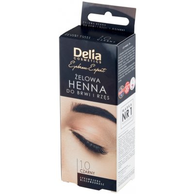 Delia Henna profesionální barva na obočí a řasy krém Black 15 ml