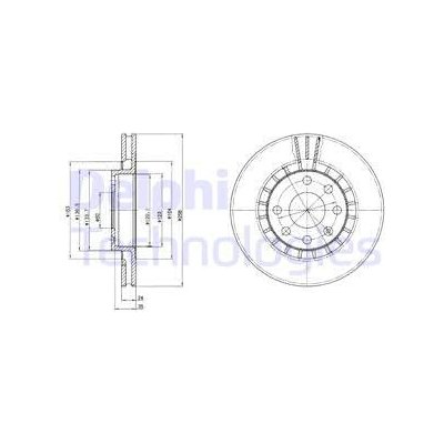 DELPHI Brzdový kotouč BG2443 – Hledejceny.cz