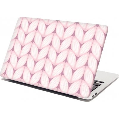 Sablio Samolepka na notebook Bledě růžové pletení - 38x26 cm – Zboží Živě