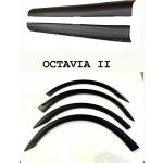 Plastové lemy blatníku + prahy Škoda Octavia II 2004-2013 jemný desén Akční cena - sada na celé vozidlo - Kvalitní – Hledejceny.cz