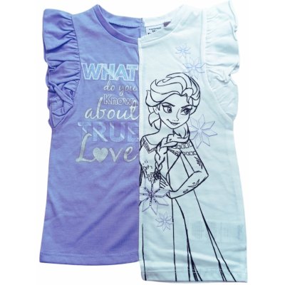 Sun City tričko Frozen Elsa fialovobílé – Sleviste.cz