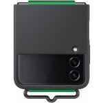 Samsung Z Flip4 Silikonové s poutkem Black EF-GF721TBEGWW – Zboží Mobilmania