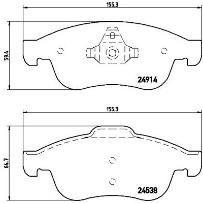 BREMBO Sada brzdových destiček, kotoučová brzda P 68 050X – Hledejceny.cz