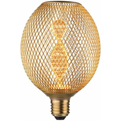 Paulmann P 29088 Metallic Glow Standard 230V LED Globe E27 Helix 3,5W 1800K mosaz – Hledejceny.cz