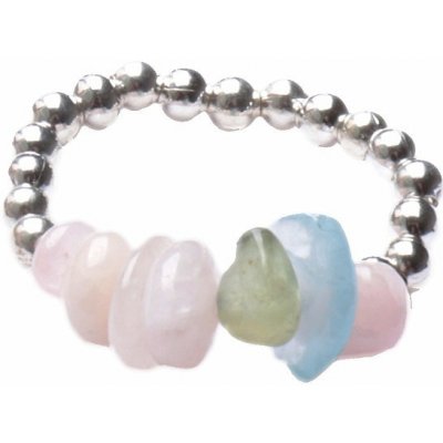 Nefertitis Morganit beryl růžový smaragd prsten elastický NF16007 – Zbozi.Blesk.cz