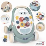 SMOBY 210207 Croc Baby Walker MiniKiss 3in1 Chodítko a kočárek pro panenku s brzdou – Sleviste.cz