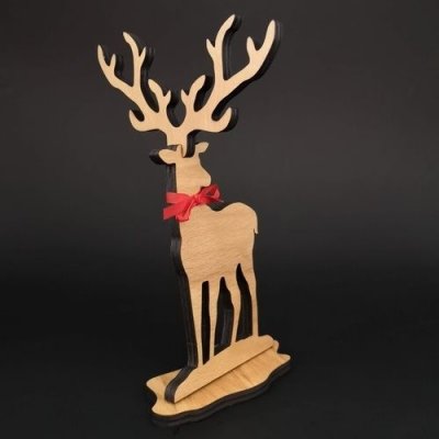 AMADEA Dřevěná dekorace jelen výška 21 cm – Zboží Mobilmania