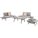 Garden Pleasure Celia Set zahradního nábytku v šedé barvě s hliníkovou konstrukcí šedá – Hledejceny.cz
