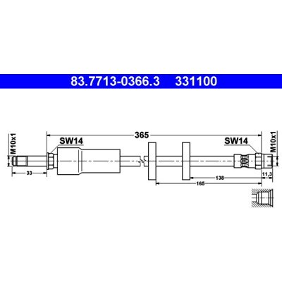 Brzdová hadice ATE 83.7713-0366.3 (83771303663) – Sleviste.cz