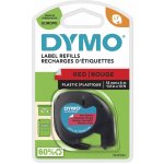 Dymo LetraTag páska plastová 12mm x 4m, červená, 59424, S0721630 – Zboží Živě
