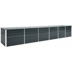 VidaXL Vyvýšený záhon pozinkovaná ocel 480 x 80 x 77 cm antracitový – Sleviste.cz