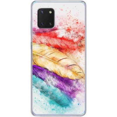 Pouzdro mmCase Gelové Samsung Galaxy Note 10 Lite - barevné peří – Zboží Mobilmania