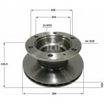 Kotouč brzdový IVECO E.Cargo 60-75 304x30x128,5 mm