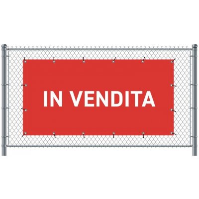 Jansen Display Standardní banner na plot 300 x 140 cm Na prodej italština Červené – Zbozi.Blesk.cz