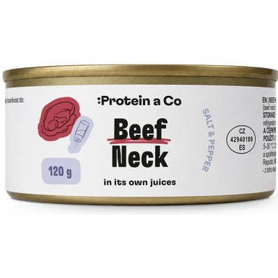 ProteinaCo Hovězí krk ve vlastní šťávě se solí a pepřem 120 g – Hledejceny.cz