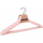 SPRINGOS URBAN Ramínka na šaty 43 cm dřevěné růžové sada 3 ks – Zboží Mobilmania