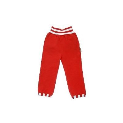 Veselá Nohavice Dětské tepláky s vysokým pasem červené outlet – Zboží Mobilmania