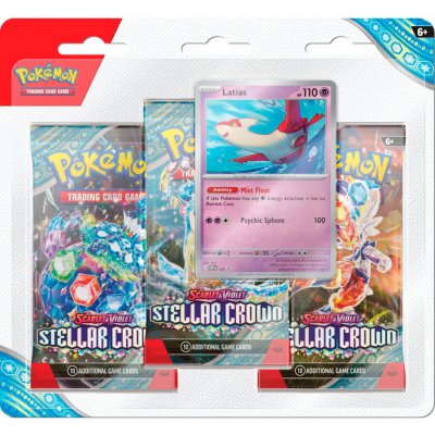 Pokémon TCG Stellar Crown 3-Pack Blister booster Latias – Zboží Mobilmania