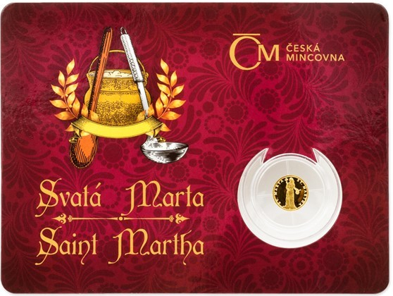 Česká mincovna zlatá mince Patroni Svatá Marta 0,5 g