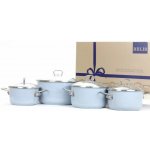 BELIS Smaltovaná sada nádobí 8dílná PREMIUM šedá 19619-053000N3 – Zboží Dáma