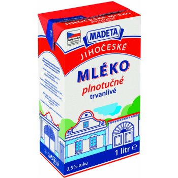 Madeta Jihočeské Trvanlivé plnotučné mléko 3,5% 1 l