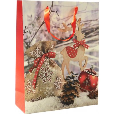 PROHOME - Dárková taška vánoční 25,5x33x10cm – Zboží Mobilmania