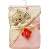 Osuška pro miminko Bobobaby osuška s kapucí termofroté béžovo-růžová 76x80 cm OKRMF