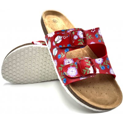 Dámské biopantofle KVĚTY červená/fialová – Hledejceny.cz