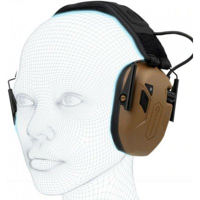 Elektronická sluchátka M300A, Earmor, coyote brown – Sleviste.cz