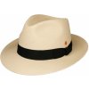 Klobouk Mayser William luxusní panamák s tmavěmodrou stuhou klobouk Fedora ručně pletený UV faktor 80 Ekvádorská panama Cuenca